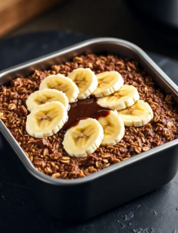Pieczona owsianka czekoladowa z bananem z Air Fryer