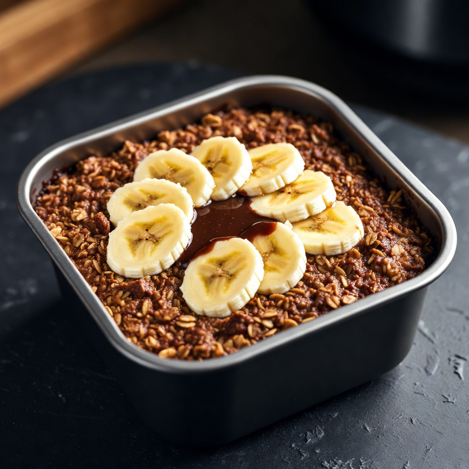 Pieczona owsianka czekoladowa z bananem z Air Fryer