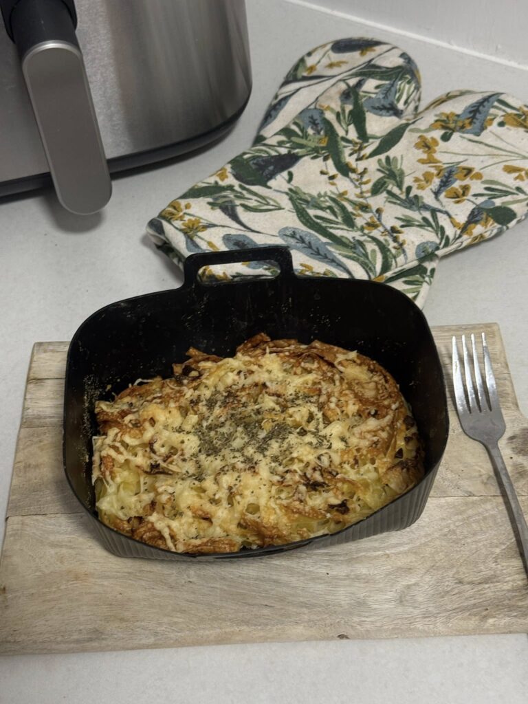 zapiekany makaron z serem